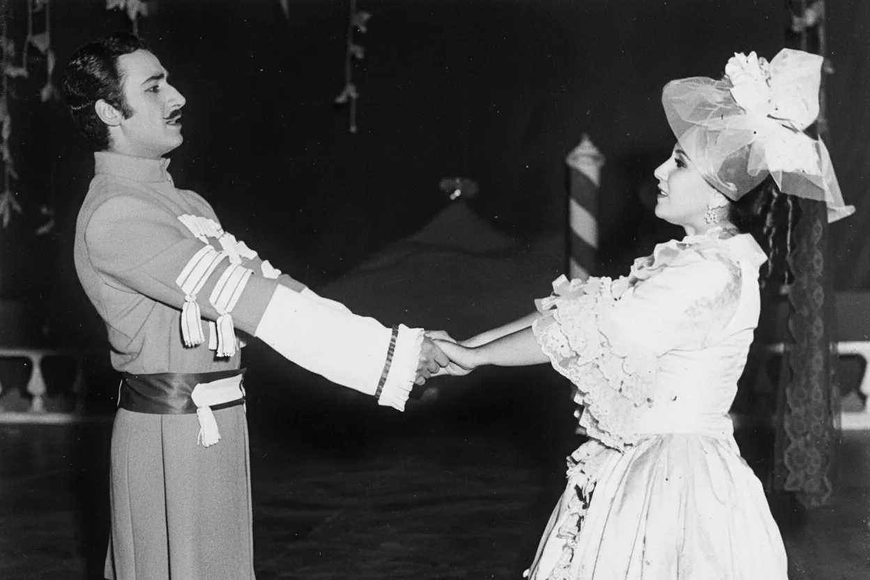 اِولین باغچه‌بان و حسین سرشار، اپرای «کوزی فان توته» تالار نمایش وزارت فرهنگ و هنر، تهران فروردین ۱۳۴۶ 